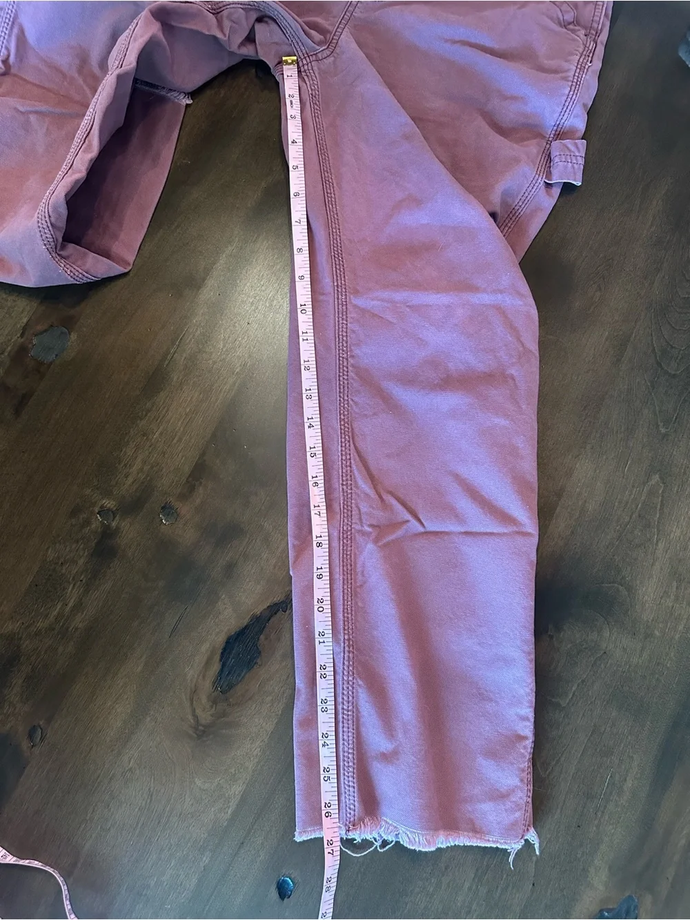 Liberty Rose-Pink Overalls with green accents Size S - Picture 13 of 15